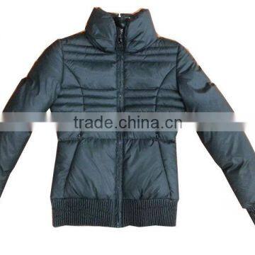 New arrived and slim design with belt women winter jacket factory in china