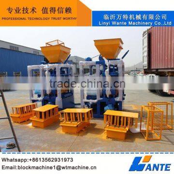 WANTE QT4-24 Compressed Earth Brick Block Making Machine Price                        
                                                Quality Choice