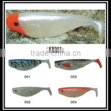 High quality Red head white body soft lure