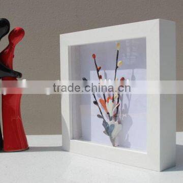 cheap wholesale art 3D deep photo frame wooden shadow box frame