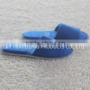 Open toe hot blue Terry Spa Hotel Slippers