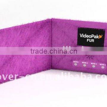 2.4 inch LCD Video Greeting Card Brochure with USB port