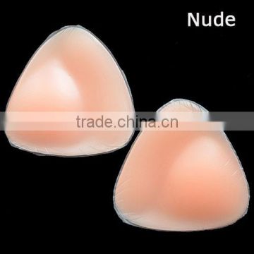 Nude triangle silicon bra pad comfortable swimwear medical silicone bra pads