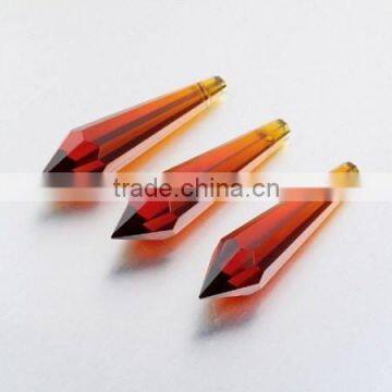 38mm Crystal U-drop Icicle Drop With 14mm Octagon Crystal Beads photo-2