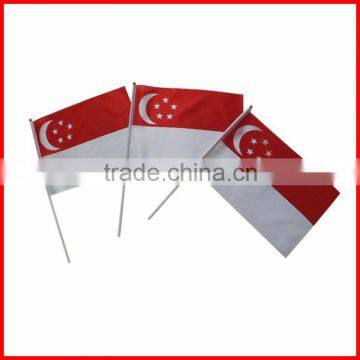 14*21cm red white hand Singapore flag