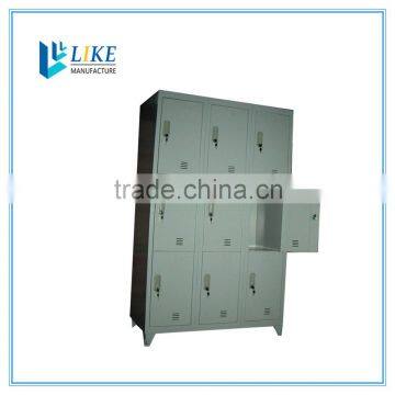 9 doors metal locker with standing foot, factory direct sale