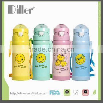 Cartoon Water Bottle Children vacuum flask with thermometer