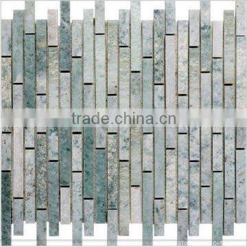 Ming green marble mosaic irregular tile