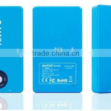 Metallic 2.0A portable power bank colorful Battery pack 10000mAh