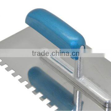 German Notched Stainless Steel Plastering Trowel With Wooden Handle photo-5