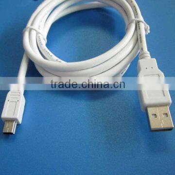 am to mini 5pin white 2.0 usb cable