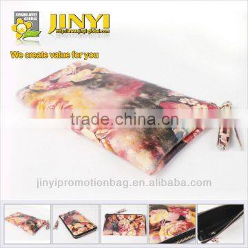 2013 hot sale PVC printed long purse zipped wallet for lady