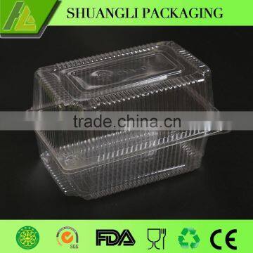 Clear transparent clamshell cake packaging box