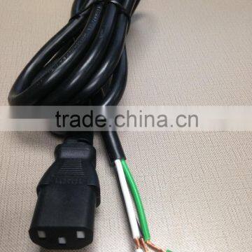 (WK-C003) American UL 3 Core Round Electric SVT AC Power Cord (nema 5-15p Electric Plug With C13 Connector Extension Cord) photo-2