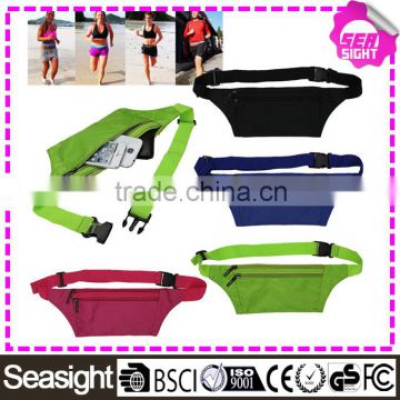 Waist bag for men, portable sport elastic waist bag, nylon running waist bag