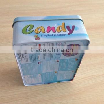 tin can closing machine square shaped cookie packaging tinplate tin box