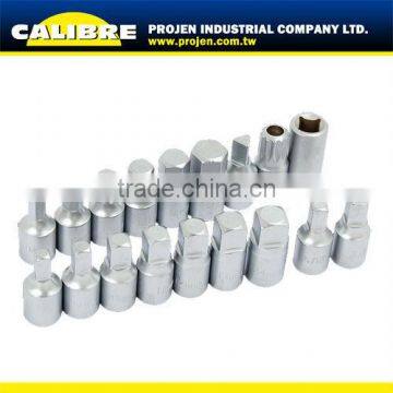 CALIBRE Car Repair 18PC 3/8" Dr Oil Drain Plugs Key Set