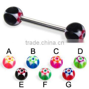 surgical stainless steel personalized tongue rings