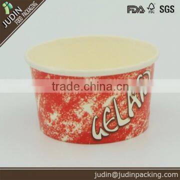 240ml glass ice cream bowl disposable printed cup