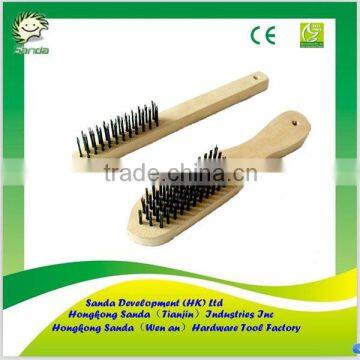 3*11 row wooden handle wire brush