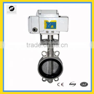 4 inch electric butterfly valve wafer type for flow control, auto close IP67 220v for water pool system