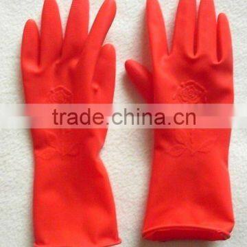 latex household gloves flocklined household gloves