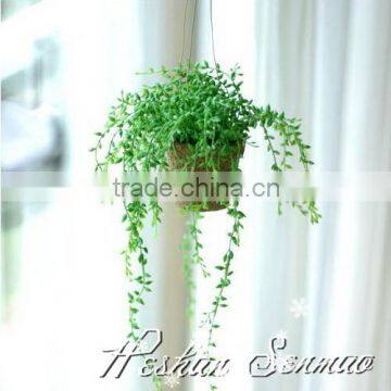 2016 selling factory price artificial hanging flowers basket for wall decoration