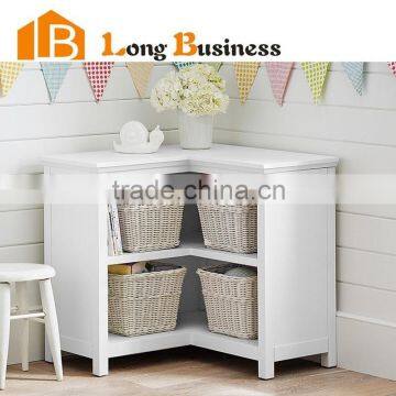 LB-VW5080 Simple style wooden corner bookcase furniture for sale