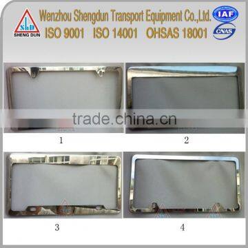 Customizable stamping or print logo on the blank metal license plate holder ( existing mould)