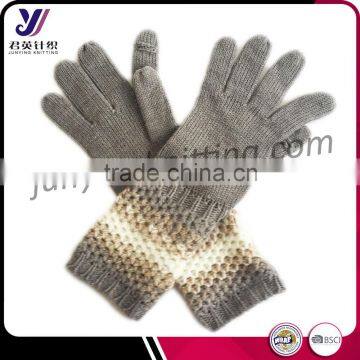 2016 Hot Fashion Winter Long Cuff Woolen Felt Knitted Gloves Factory Wholesale Sales (accept the Design Draft) photo-2