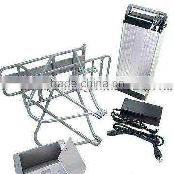 48V 10A 20A Rear rack electric bicycle battery with BMS and charger