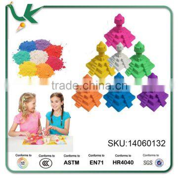 DIY Educational Toy Children's Project- Homemade Moon Sand Castle Colored Moldable Clay