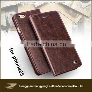 High quality real leather phone cover case slim mobile phone flip case cheap covers