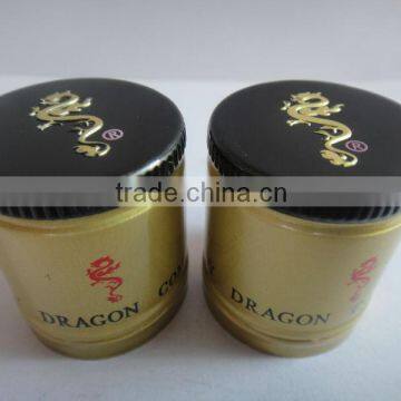 Aluminum bottle cap for wine packaging