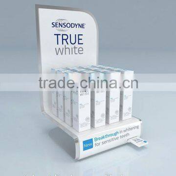 elegant white print acrylic toothpaste display,toothpaste display stand,acrylic display stand