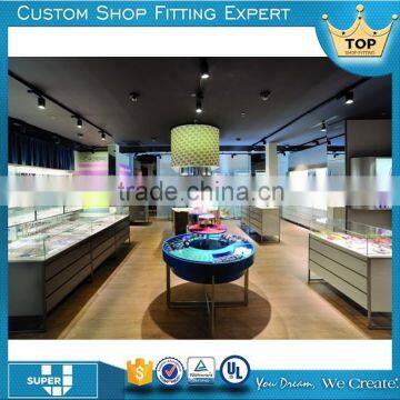 fashion jewelry shop forever love jewlery display cabinets with light
