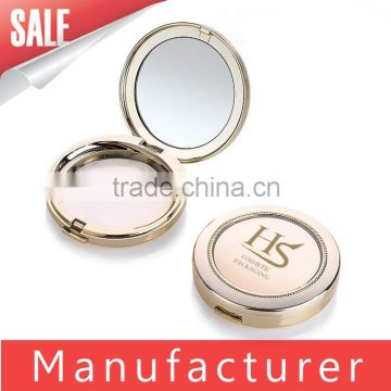 Custom Gold Empty Compact Powder Case With Mirror