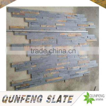 cut-to-size stone form natural black and rusty slate tile cheap stone veneer