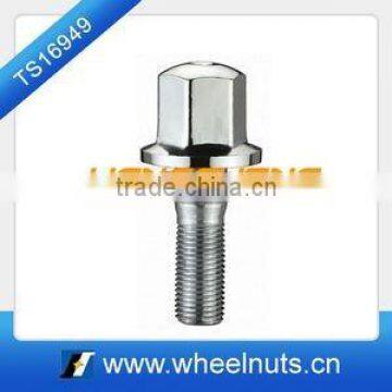 chromeplated 62mm length 17mm hex with iron ring high strength wheel bolt