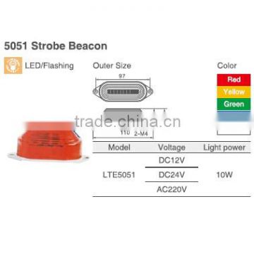 red yellow green blue white xenon LED strobe beacon 2w dc12v 24c ac220v - LTE5051