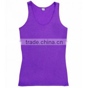 ladies 65/35 cotton/polyester singlet/ custom design singlet