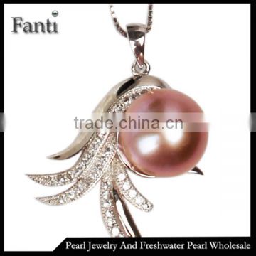 Fine jewelry sterling silver 925 unique pearl pendant mounting