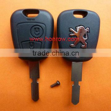 High Quality 433MHZ Peugeot 2 button remote key with 406 blade ID46 Chip,Peugeot keys