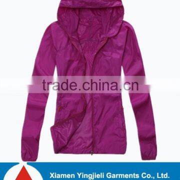 2015 Wholesale Waterproof Wind Proof Women Long Rain Jacket