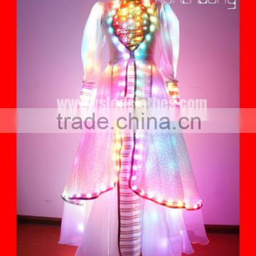 Programmable Ansuya Indian fusion belly dance costume, LED Indian costume for performance