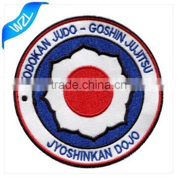 Custom team patches, Karate logo clothes patch for sale, sew on chest brand Embroidery patch