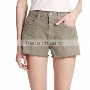 2015 women fashion green denim twill board shorts jean chino shorts SYA15319