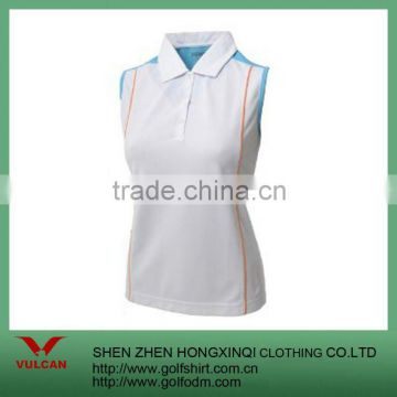 ladies fashionable sleeveless pique polo t-shirt