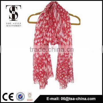 New fashionable spring print red scarf softtextile blanket scarf shawl