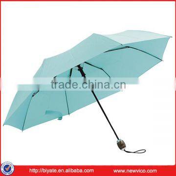 Factory Price UV Coated Polyester Manual Open 3 Fold Umbrella